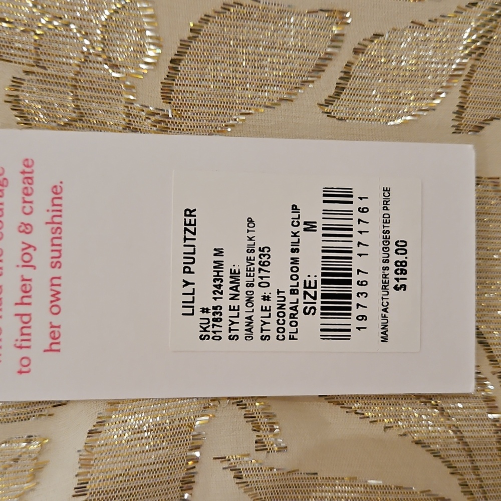 BNWT Lilly Pulitzer Giana Long Sleeve Silk Top M - Picture 2 of 8